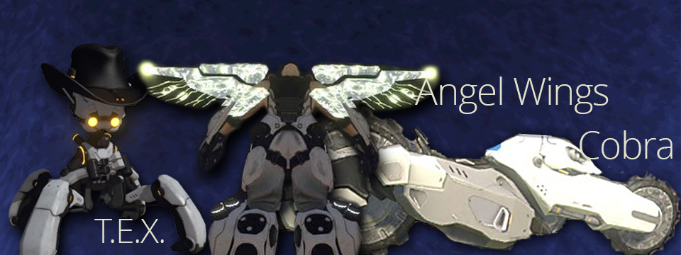 Beta Crystite rewards: T.E.X., Angel Wing Glider, and Cobra LGV
